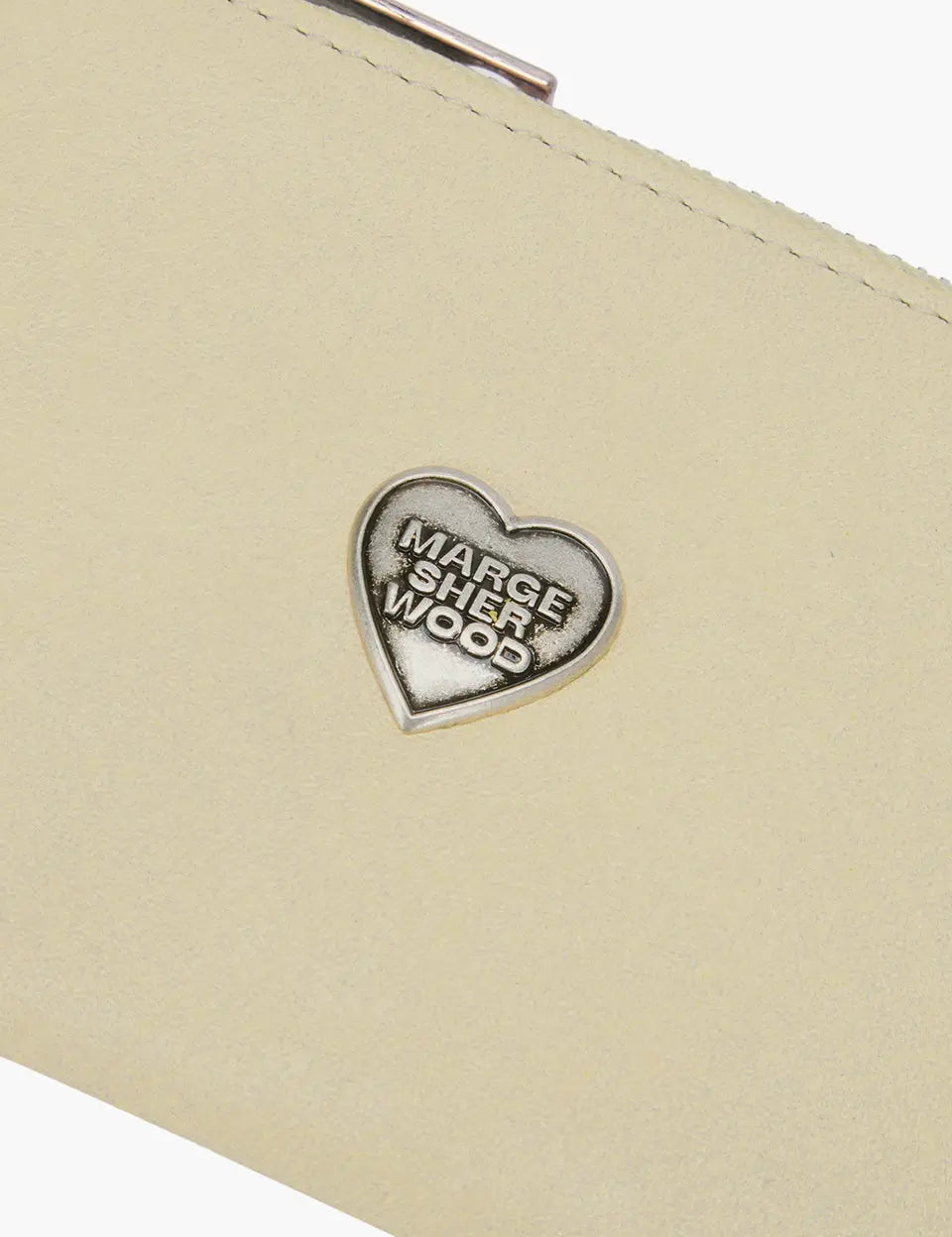 HEART ZIPPER WALLET_SILVER LOGO_custard semi veg margesherwood