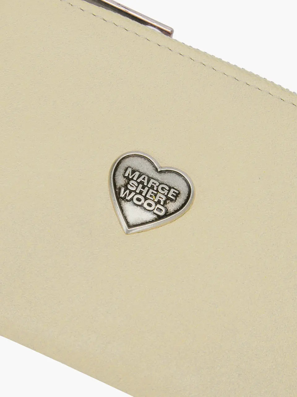 HEART ZIPPER WALLET_SILVER LOGO_custard semi veg margesherwood