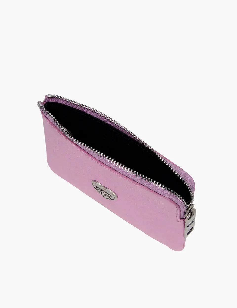 HEART ZIPPER WALLET_SILVER LOGO_pink semi veg margesherwood
