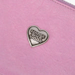 HEART ZIPPER WALLET_SILVER LOGO_pink semi veg margesherwood