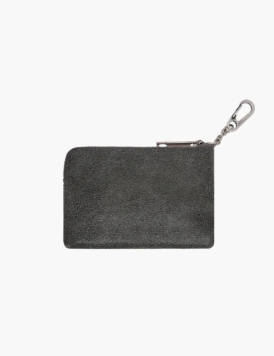 HEART ZIPPER WALLET_SILVER LOGO_white+grey two-tone cracked margesherwood