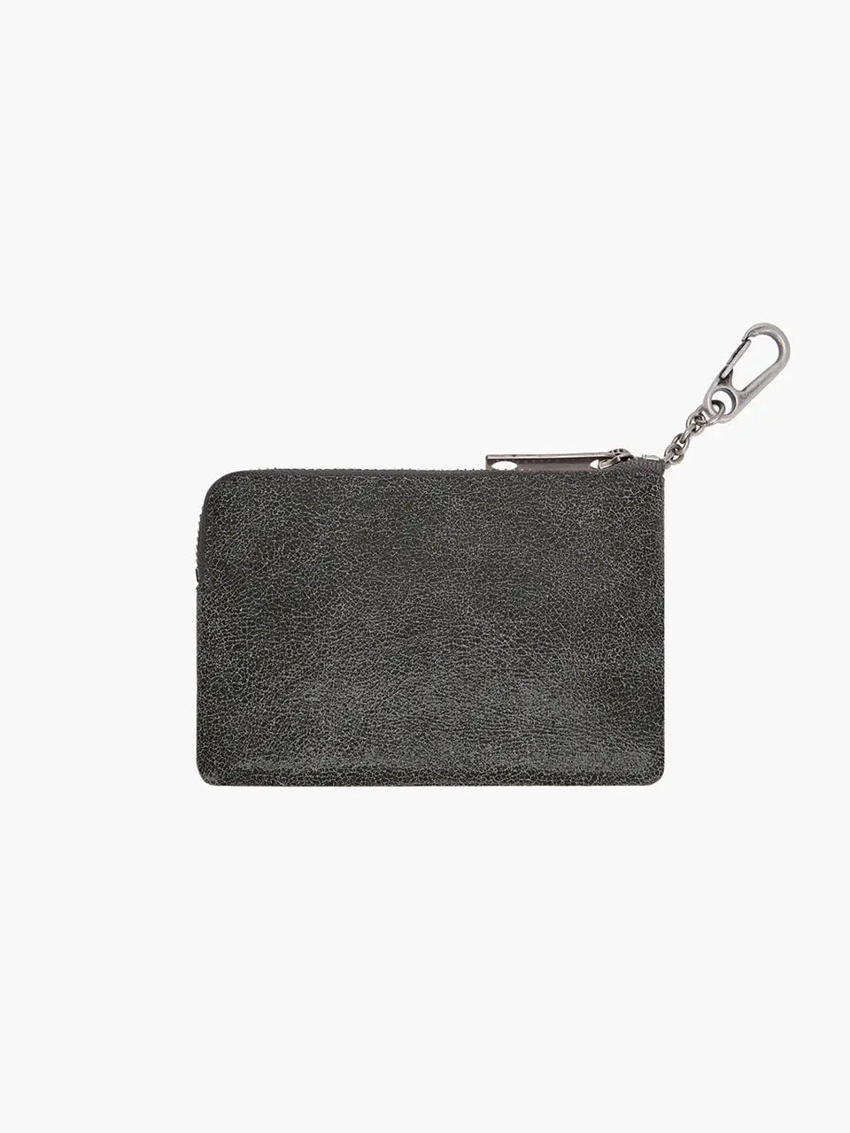 HEART ZIPPER WALLET_SILVER LOGO_white+grey two-tone cracked margesherwood
