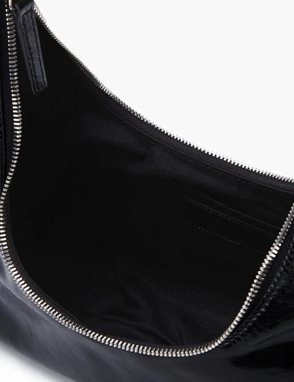 HOBO SHOULDER_black crinkle margesherwood