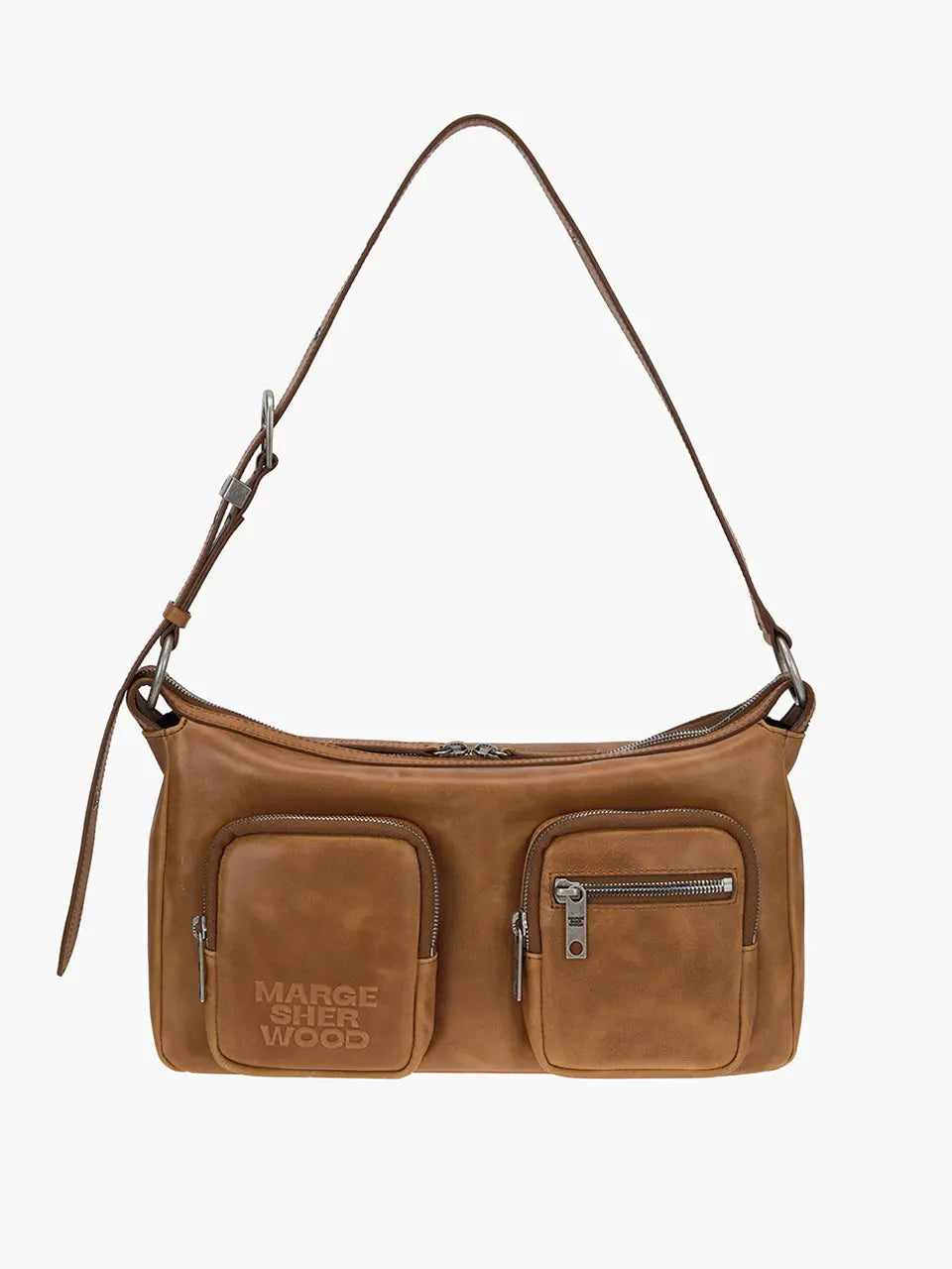 OUTPOCKET HOBO_saddle brown pull-up margesherwood
