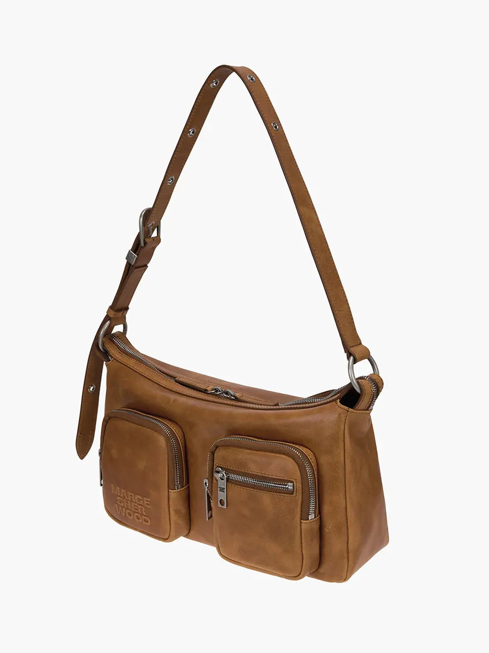 OUTPOCKET HOBO_saddle brown pull-up margesherwood