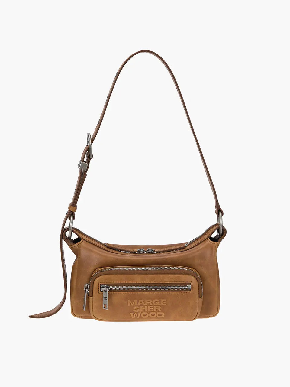 OUTPOCKET HOBO MINI_saddle brown pull-up margesherwood