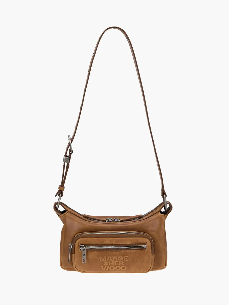 OUTPOCKET HOBO MINI_saddle brown pull-up margesherwood