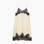 SATIN LACE DRESS_ivory margesherwood