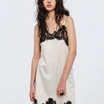 SATIN LACE DRESS_ivory margesherwood