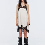 SATIN LACE DRESS_ivory margesherwood