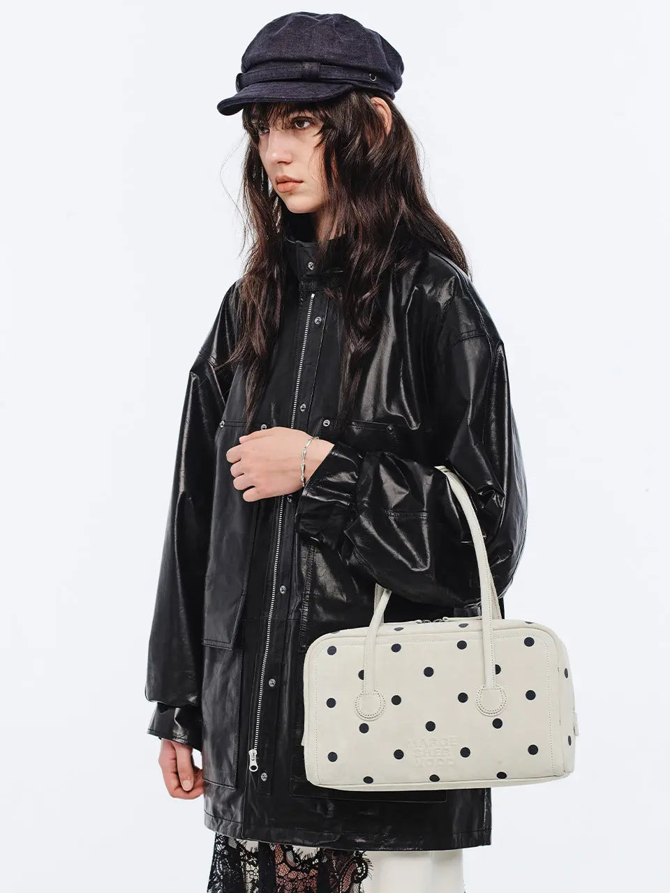 SOFT BOSTON SMALL_blond wood printed suede margesherwood