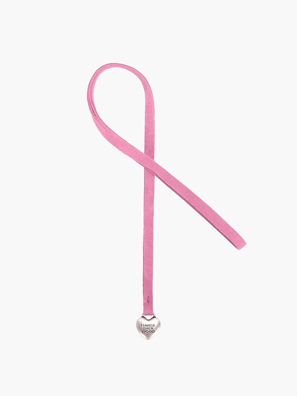 HEART CHARM_pink suede margesherwood