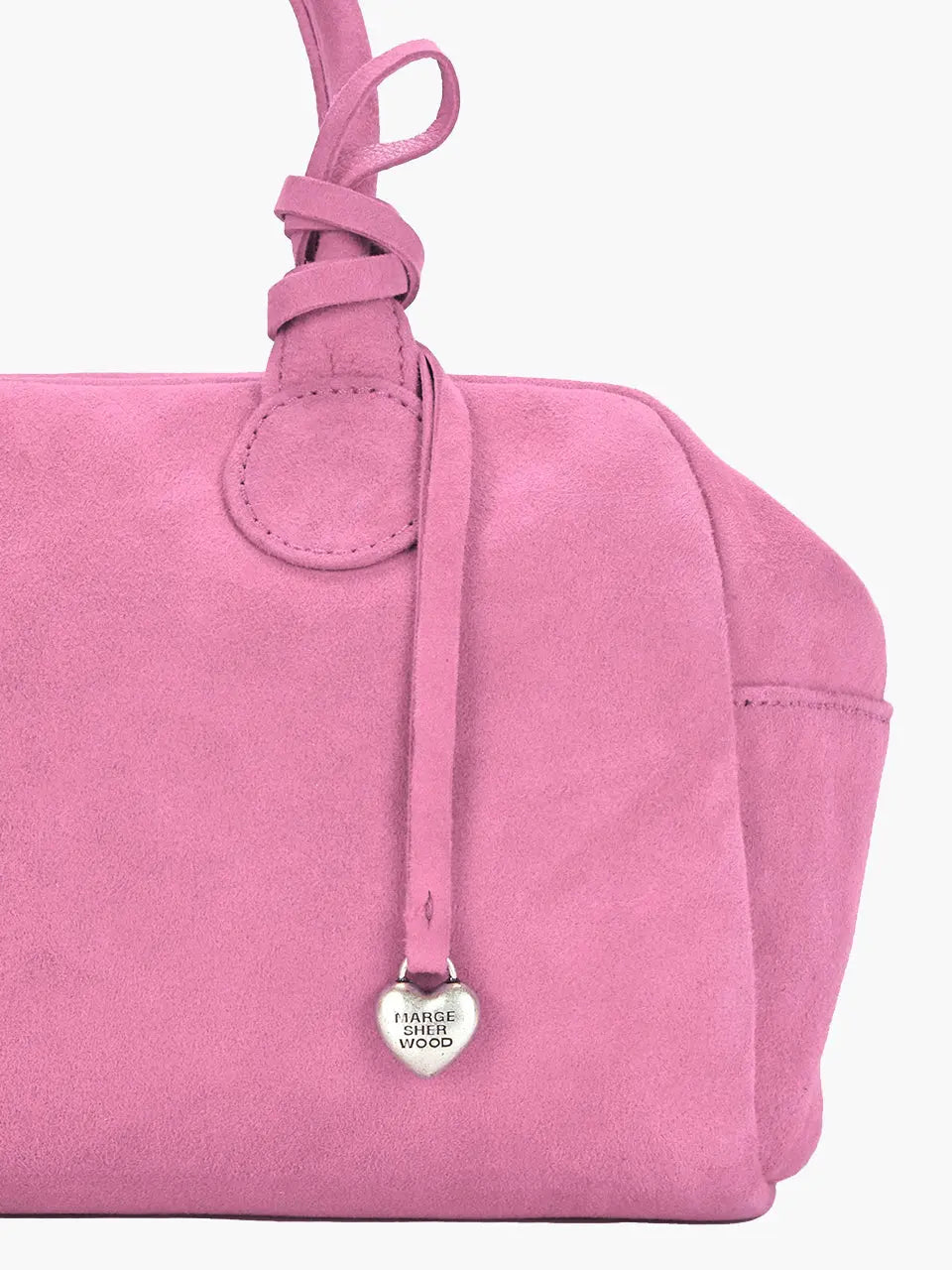 HEART CHARM_pink suede margesherwood