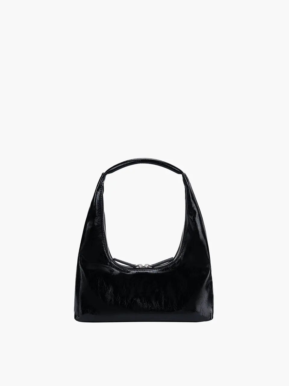 HOBO SHOULDER_black crinkle margesherwood