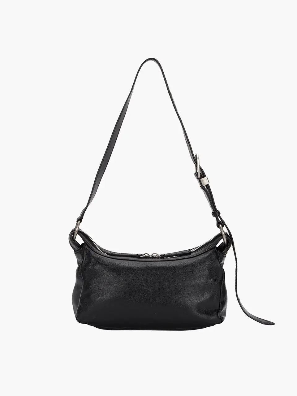 OUTPOCKET HOBO MINI_black glossy plain margesherwood